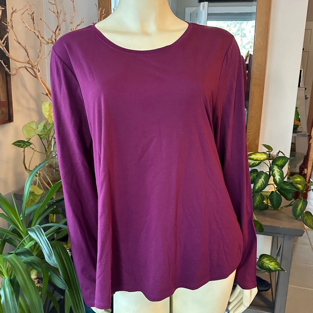 Lily Pulitzer Luxletic Mauve Long Sleeve Top ~ XL